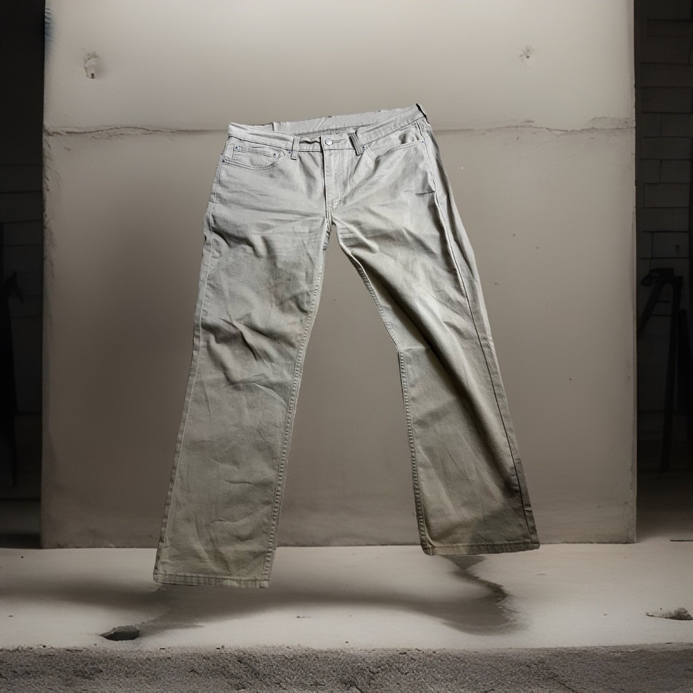 Levis 514 Jeans Mens‎ W38 L29 Beige Tan Denim Trousers Regular Straight Leg